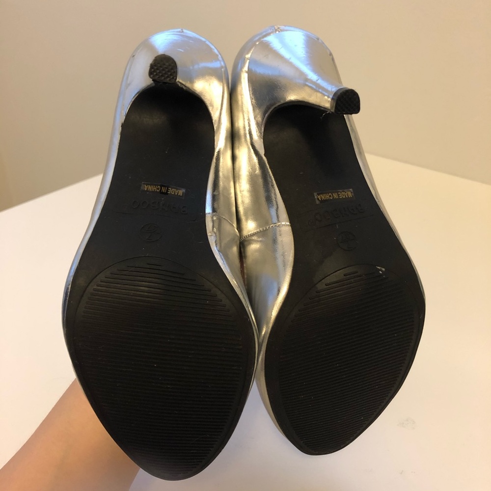 Cinderella Rhinestone Bow Ankle Strap  Pumps - Picture 7 of 16